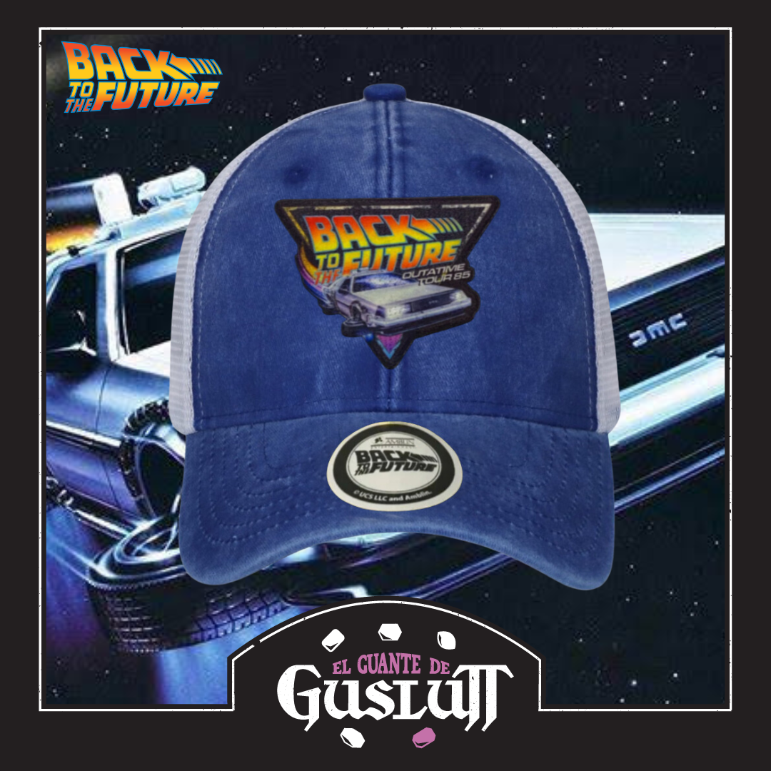 Gorra Back to the Future “Outatime Tour” Azul Royal-Blanca  Trucker