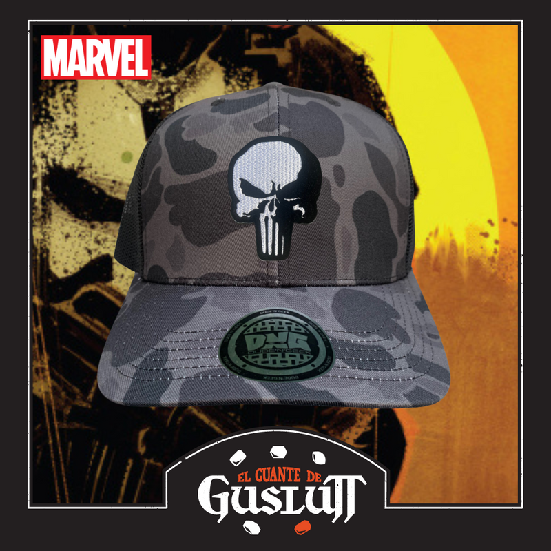 Gorra Marvel “The Punisher” Camo Premium Trucker