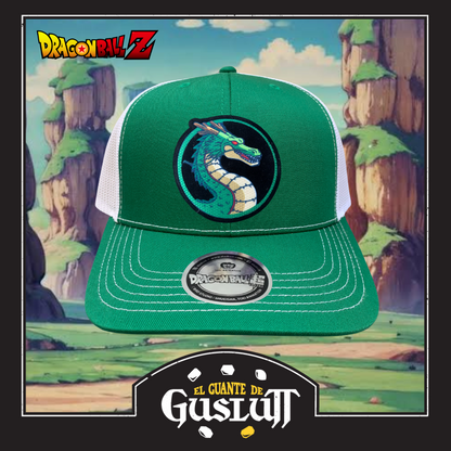 Gorra Dragon Ball Z “Shen-Long” Verde-Blanca Premium Trucker