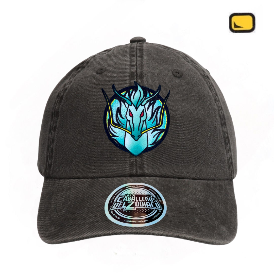 Gorra Saint Seiya “Shiryu Dragon” Gris Vintage