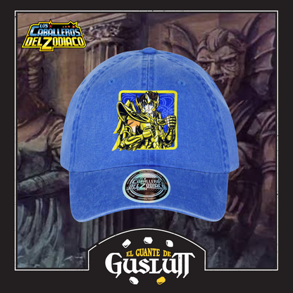 Gorra Saint Seiya “Aiolos of Saggitarius” Azul Royal Vintage