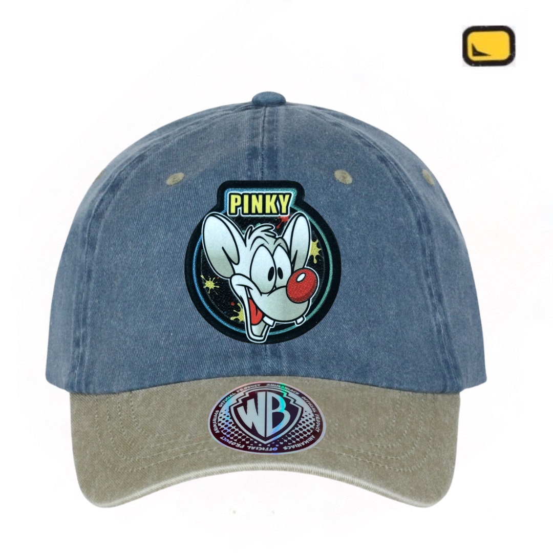 Gorra Animaniacs Pinky and the Brain “Pinky” Azul-Beige Vintage