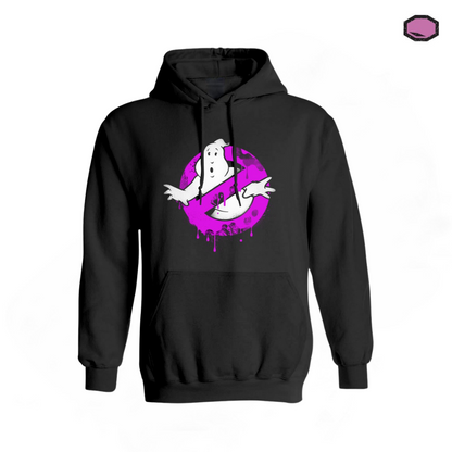 Hoodie Ghostbusters “Fucsia Logo” Negra