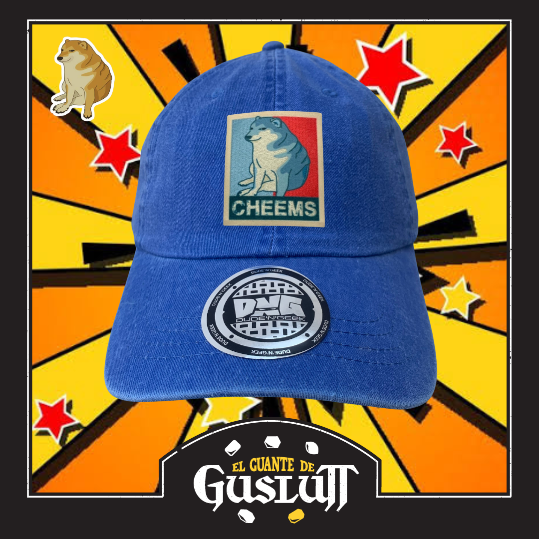 Gorra Cheems “Bicolor Meme” Azul Royal Vintage