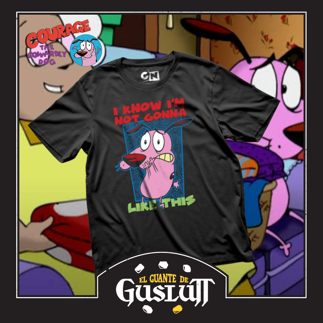 Playera Cartoon Network Coraje el perro Cobarde “I know I’m not gonna like this” Negra