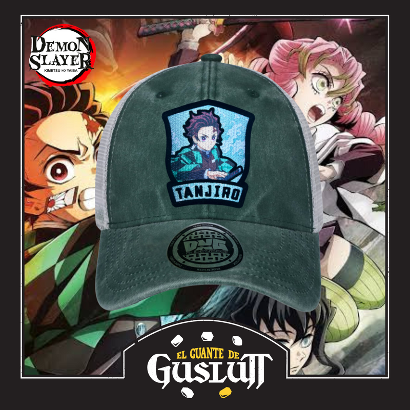 Gorra Demon Slayer: Kimetsu No Yaiba “Tanjiro Kamado” Verde-Blanca Trucker