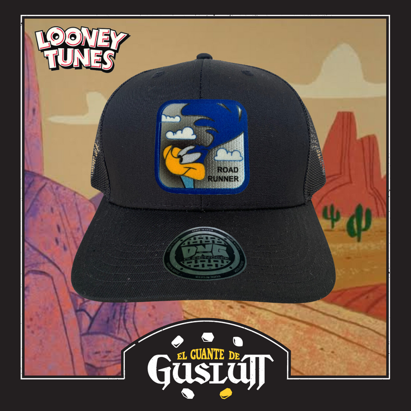 Gorra Looney Tunes “Beep-Beep Road Runner” Negra Premium Trucker