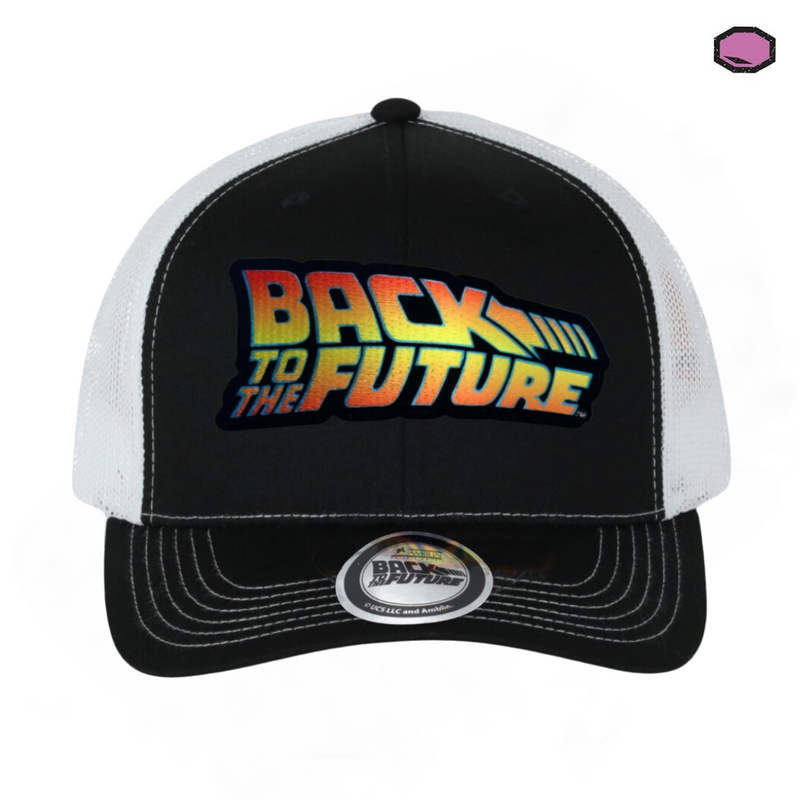 Gorra Back to the Future “Classic Logo” Negra-Blanca Premium Trucker