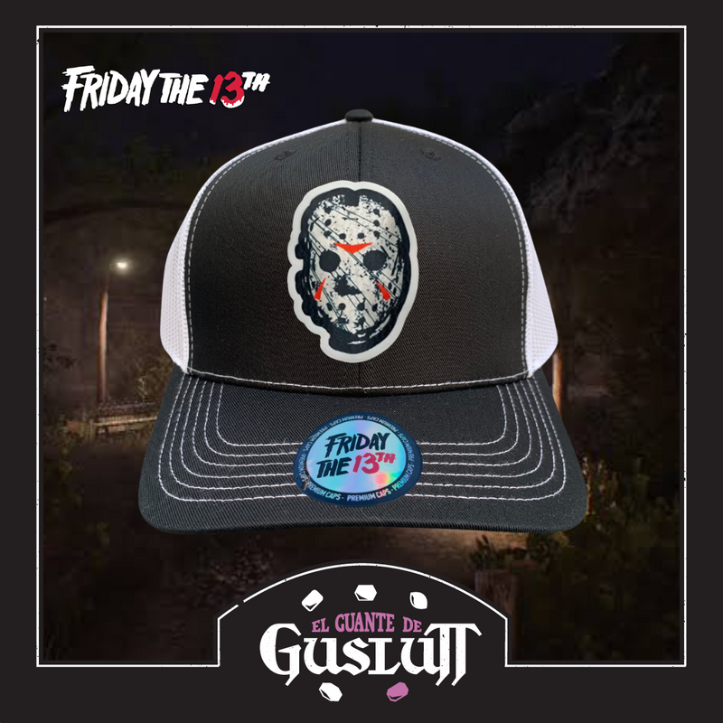 Gorra Friday the 13th “Jason Voorhees” Negra-Blanca Premium Trucker