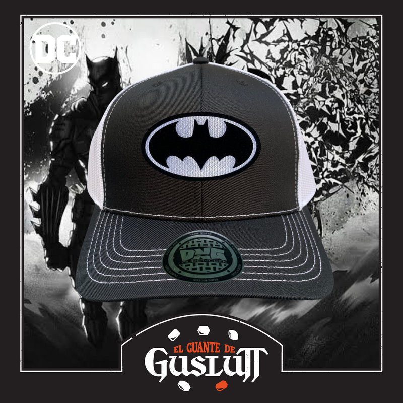 Gorra DC Comics Batman “Black & White” Logo Negra-Blanca Premium Trucker