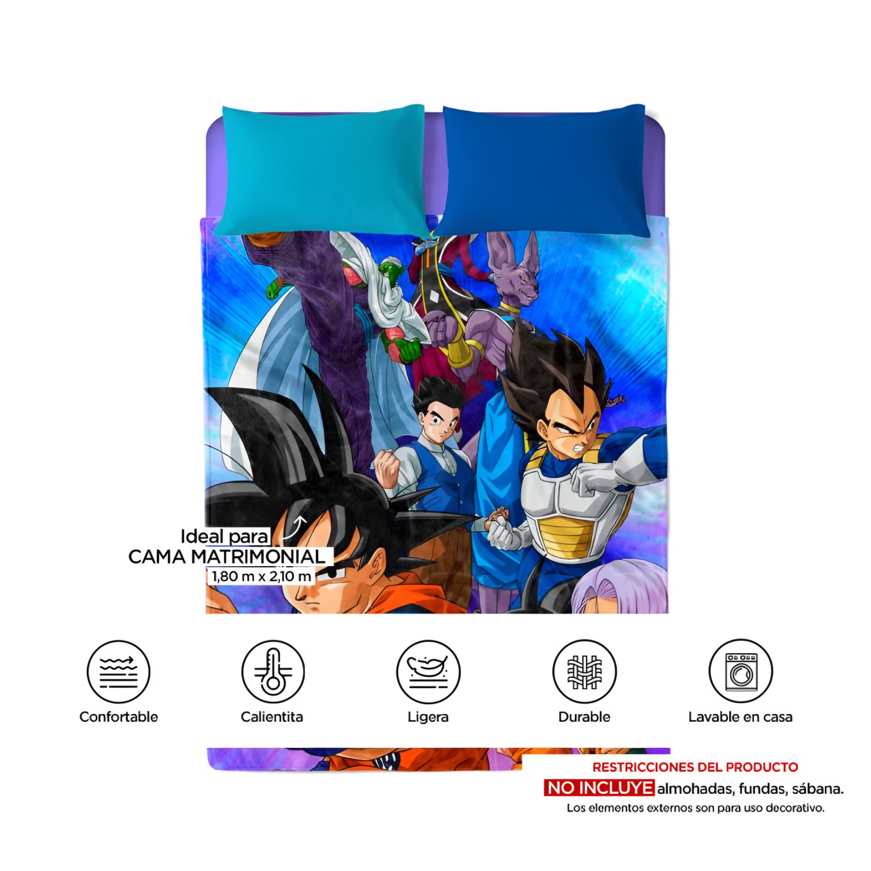 Cobertor Matrimonial Dragon Ball Super “Heroes”