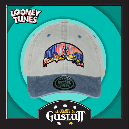 Gorra Looney Tunes “That’s all folks” Beige-Azul Vintage