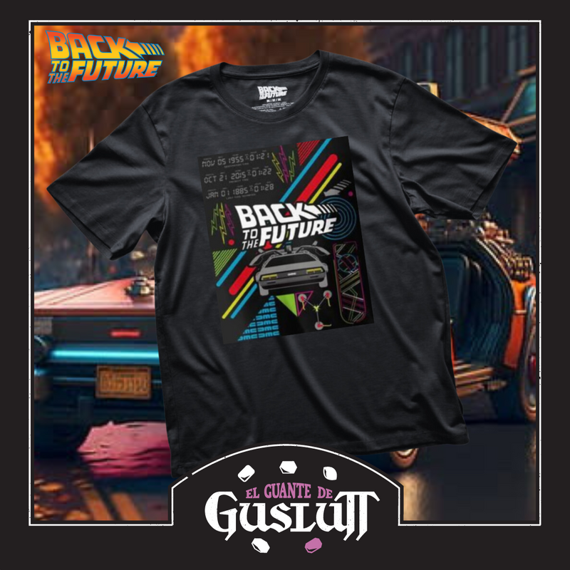 Playera Back to the Future “Traveler’s Guide” Negra