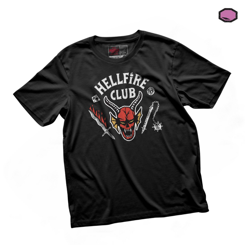 Playera Stranger Things “Hellfire Club” Negra