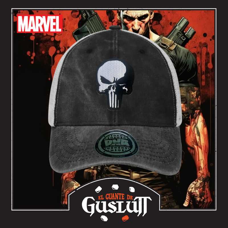 Gorra Marvel “The Punisher” Gris-Blanca Trucker