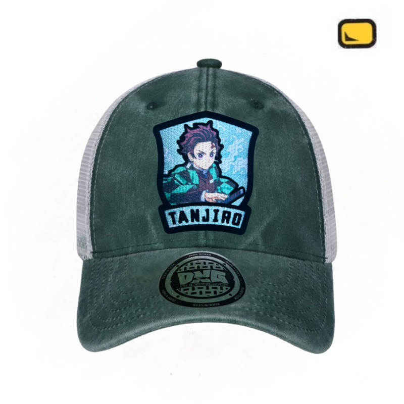 Gorra Demon Slayer: Kimetsu No Yaiba “Tanjiro Kamado” Verde-Blanca Trucker