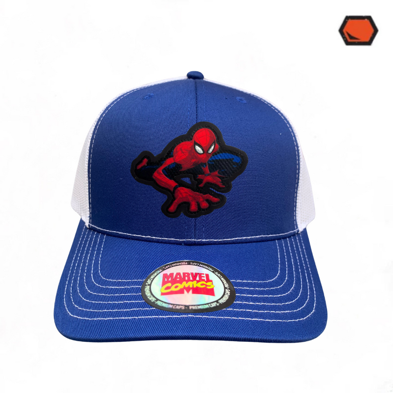 Gorra Spiderman “The wall climber” Azul-Blanca Premium Trucker