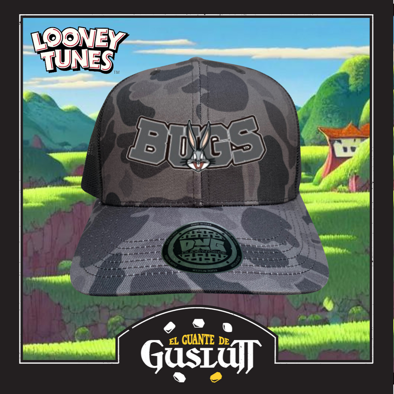 Gorra Looney Tunes “Bugs Bunny Logo” Camo Premium Trucker