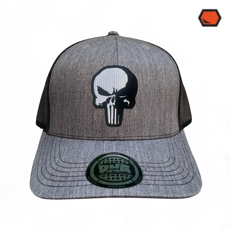 Gorra Marvel “The Punisher” Gris-Negra Premium Trucker