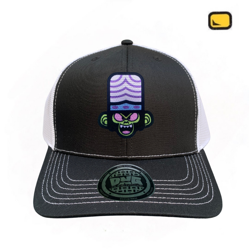 Gorra Cartoon Network The Powerpuff Girls “Mojo Jojo” Negra-Blanca Premium Trucker