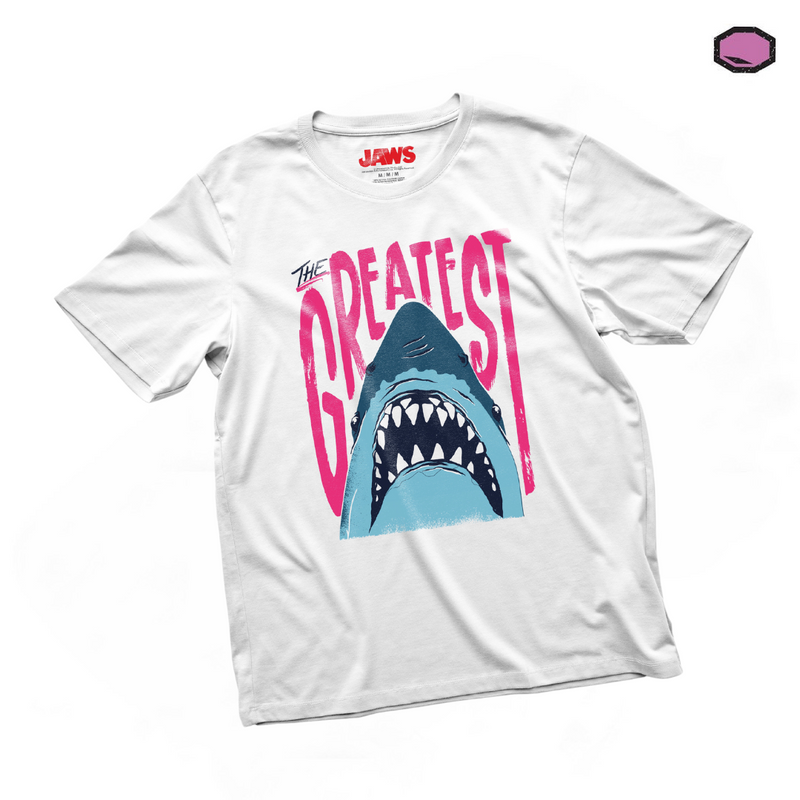 Playera Universal Studios Jaws “The Greatest” Blanca