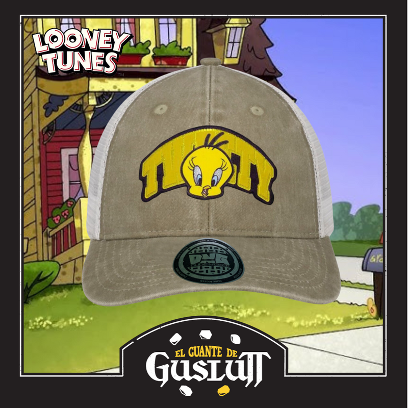 Gorra Looney Tunes “Tweety” Beige-Blanca Trucker