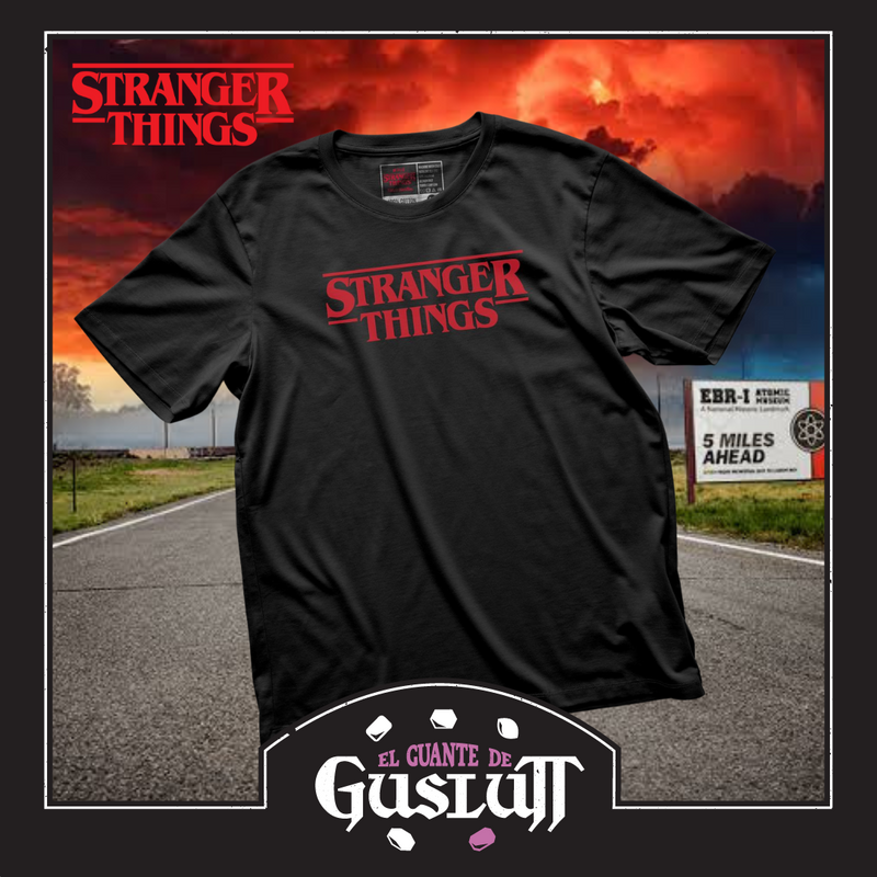 Playera Stranger Things “Classic Logo” Negra