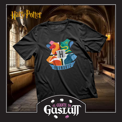 Playera Harry Potter “Hogwarts Crest” Negra