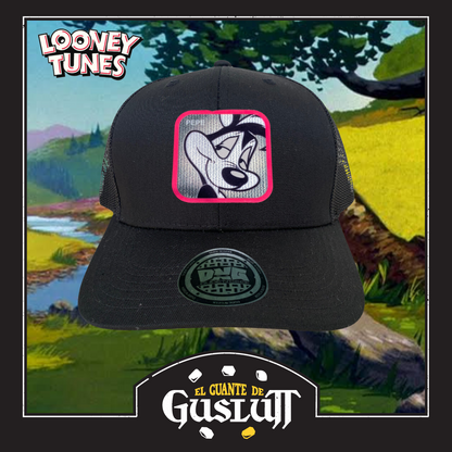 Gorra Looney Tunes “Pepe Le Pew” Negra Premium Trucker