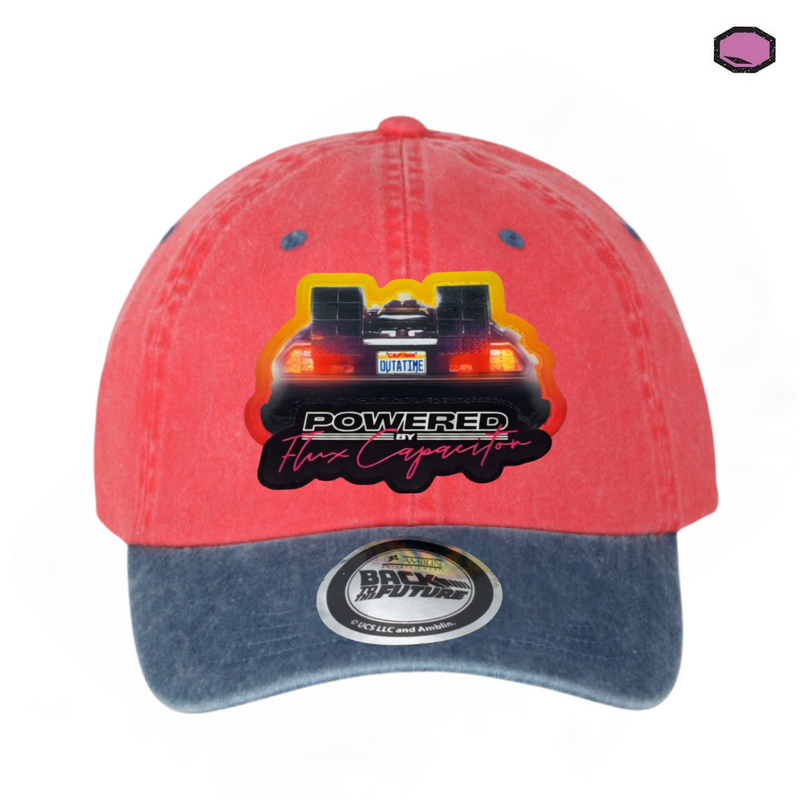 Gorra Back to the Future “Delorean Time Machine” Roja-Azul Vintage