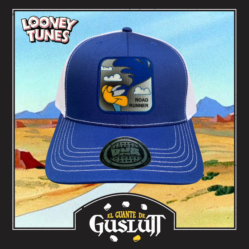 Gorra Looney Tunes “Beep-Beep Road Runner” Azul-Blanca Premium Trucker