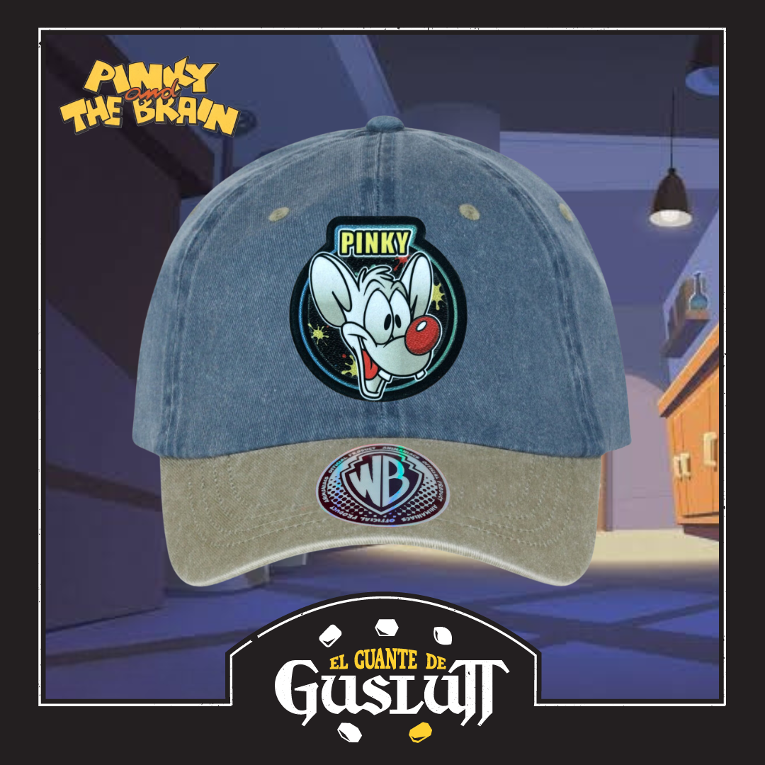 Gorra Animaniacs Pinky and the Brain “Pinky” Azul-Beige Vintage