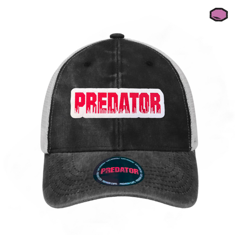 Gorra Predator “Classic Logo” Gris-Blanca Trucker