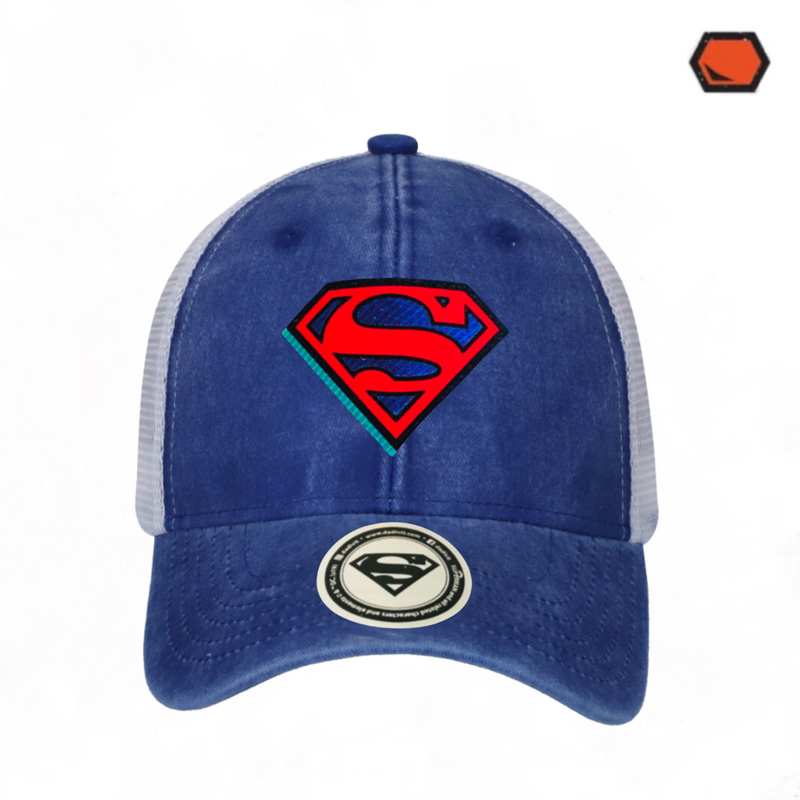 Gorra DC Comics Superman “The Man of Steel” Azul Royal-Blanca Trucker