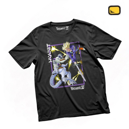 Playera Dragon Ball Z “Trunks vs Freezer” Negra