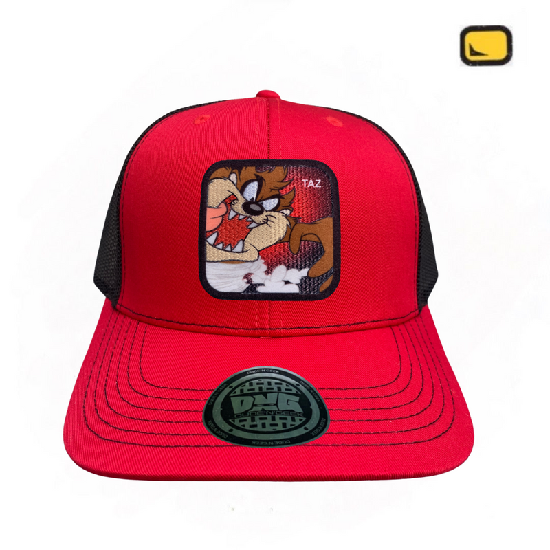 Gorra Looney Tunes “Taz” Roja-Negra Premium Trucker