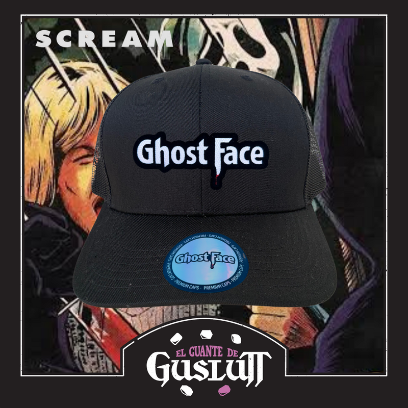 Gorra Scream “Ghostface Logo” Negra Premium Trucker