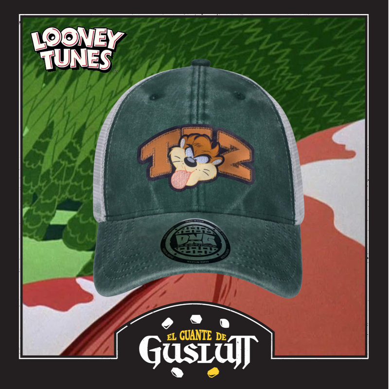 Gorra Looney Tunes “Taz” Verde-Blanca Trucker