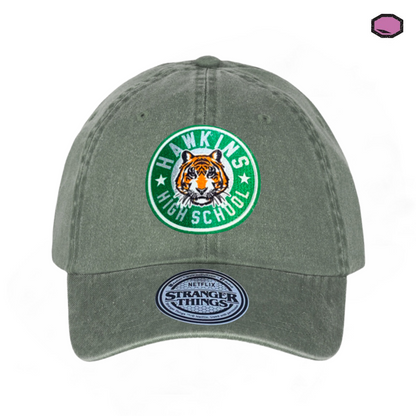 Gorra Stranger Things “Hawkins High School” Verde Vintage