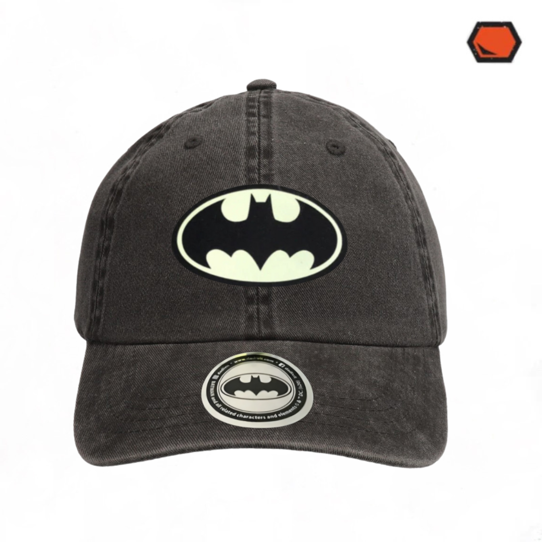 Gorra DC Comics Batman Logo “Glow in the Dark” Gris Vintage