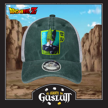 Gorra Dragon Ball Z “Cell Final Form” Verde-Blanca Trucker