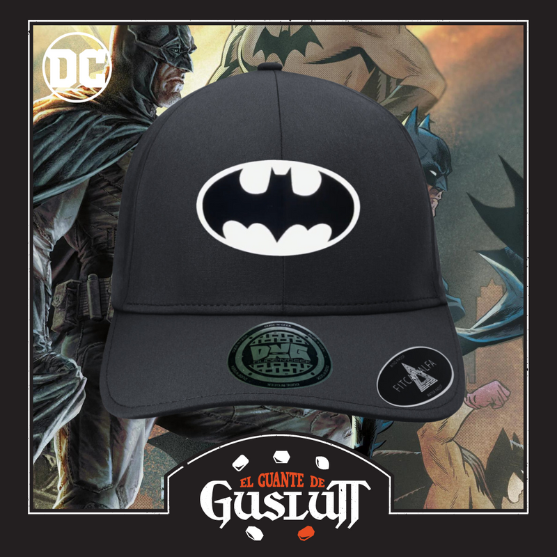 Gorra DC Comics Batman “Reflective Logo” Alpha Negra Premium Flex Fit