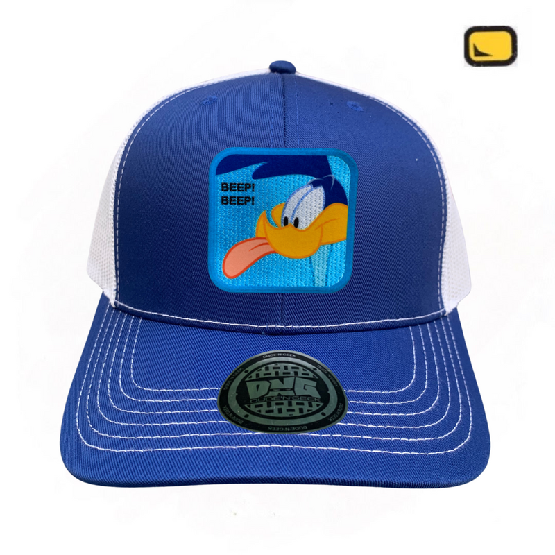 Gorra Looney Tunes “Beep-Beep Road Runner” Azul-Blanca Premium Trucker