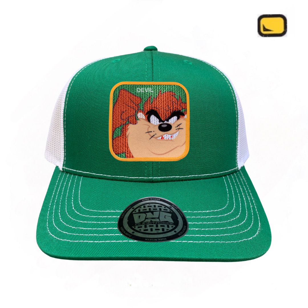 Gorra Looney Tunes “Taz” Verde-Blanca Premium Trucker