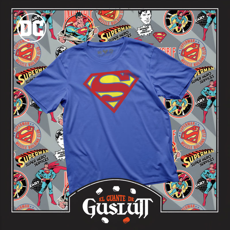 Playera DC Comics Superman “Classic Logo” Azul Azur