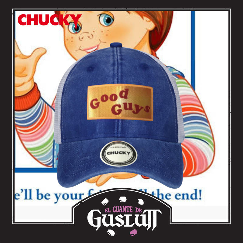 Gorra Chucky “Good Guys” Azul Royal-Blanca Trucker