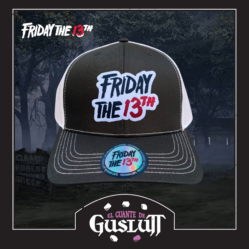 Gorra Friday the 13th “Classic Logo” Negra-Blanca Premium Trucker