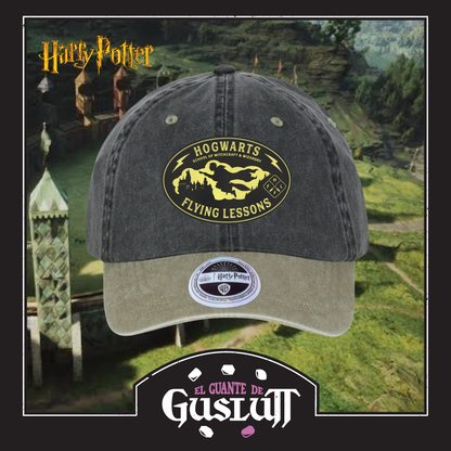 Gorra Harry Potter “Hogwarts Flying Lessons” Gris-Beige Vintage