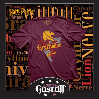 Playera Harry Potter “Gryffindor Quidditch Team” Guinda