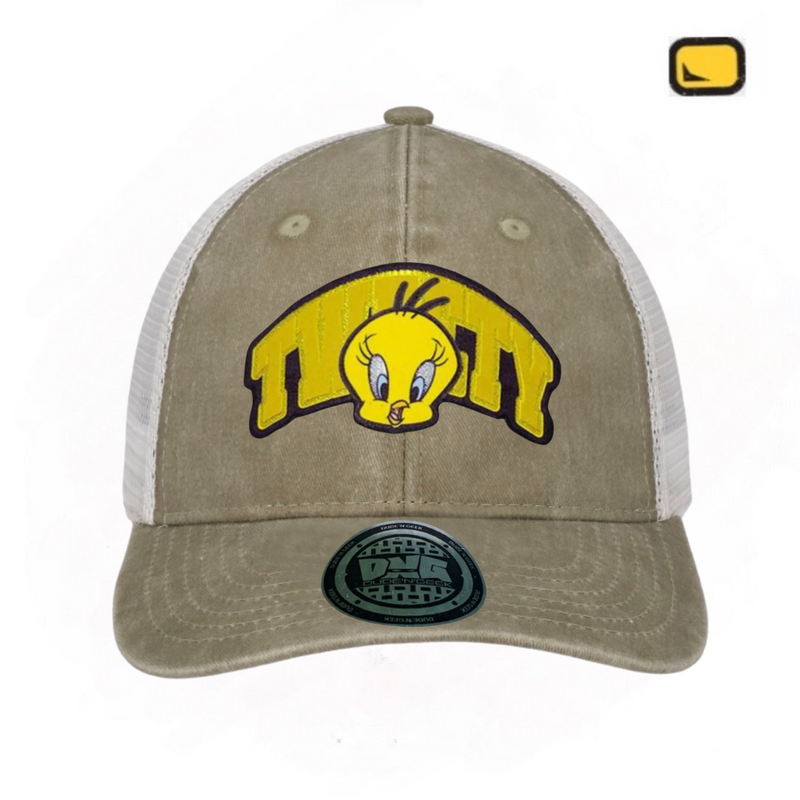 Gorra Looney Tunes “Tweety” Beige-Blanca Trucker